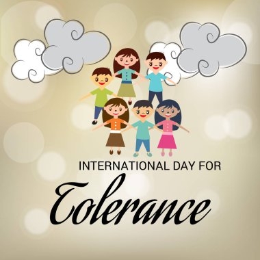 Uluslararası günü için hoşgörü için bir arka plan vektör çizim.