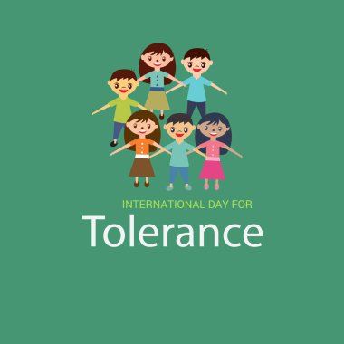 Uluslararası günü için hoşgörü için bir arka plan vektör çizim.