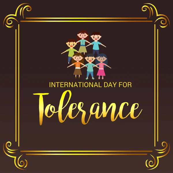 Uluslararası günü için hoşgörü için bir arka plan vektör çizim.