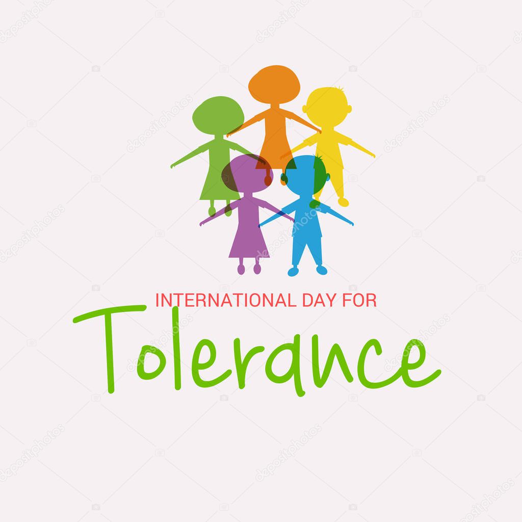 Vector illustration of a Background for International Day for Tolerance.