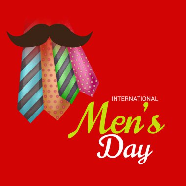 Uluslararası erkekler günü için bir arka plan vektör çizim.