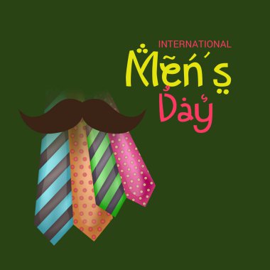 Uluslararası erkekler günü için bir arka plan vektör çizim.