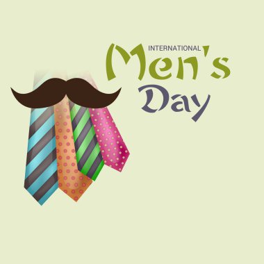 Uluslararası erkekler günü için bir arka plan vektör çizim.