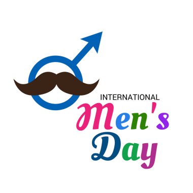 Uluslararası erkekler günü için bir arka plan vektör çizim.