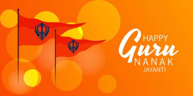 Mutlu Gurpurab, Guru Nanak Jayanti Festivali Sih kutlama için bir arka plan vektör çizim.