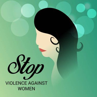 Vektör çizim durdurmak şiddete karşı kadın kavramı arka plan.