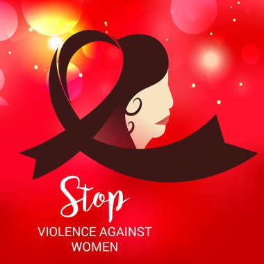 Vektör çizim durdurmak şiddete karşı kadın kavramı arka plan.