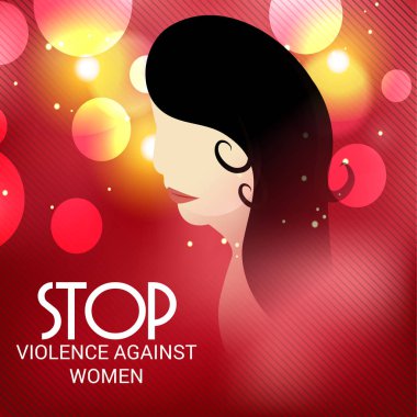 Vektör çizim durdurmak şiddete karşı kadın kavramı arka plan.