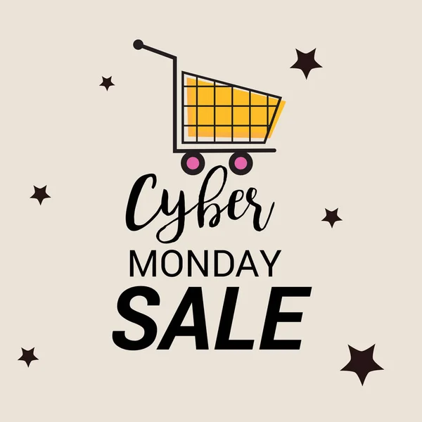 Vector illustration of a Banner/Background for Cyber Monday Sale.