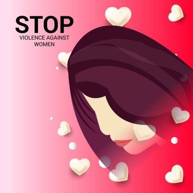 Vektör çizim durdurmak şiddete karşı kadın kavramı arka plan.