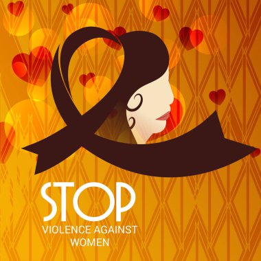 Vektör çizim durdurmak şiddete karşı kadın kavramı arka plan.