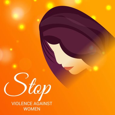 Vektör çizim durdurmak şiddete karşı kadın kavramı arka plan.