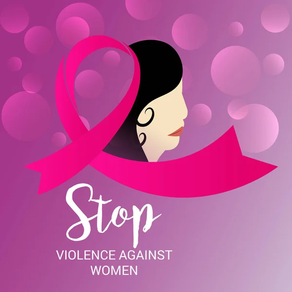 Illustration Vectorielle Concept Halte Violence Faite Aux Femmes Contexte — Image vectorielle