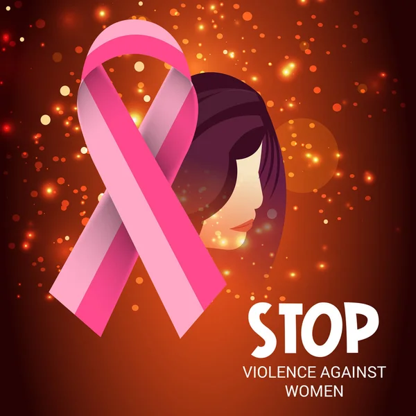 stock vector Vector illustration of Stop Violence Against Women Concept Background.