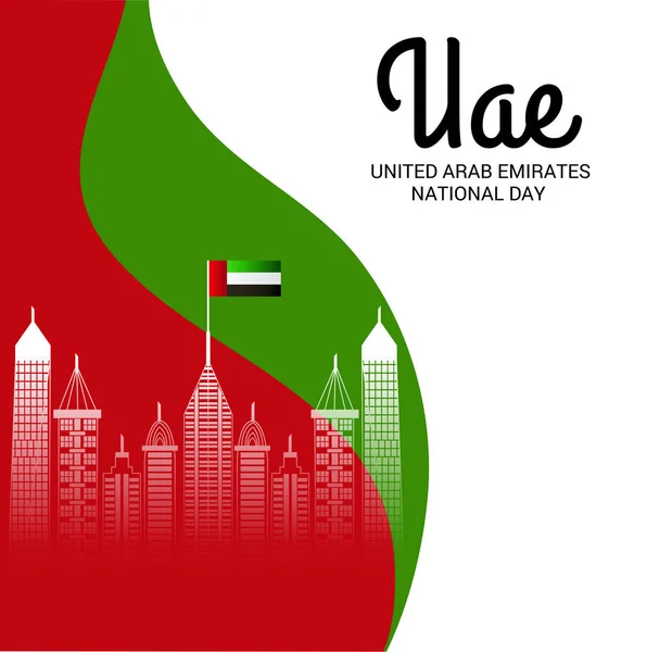 Vector Illustration Background Uae Independence Day Inglés Día Nacional Los — Vector de stock