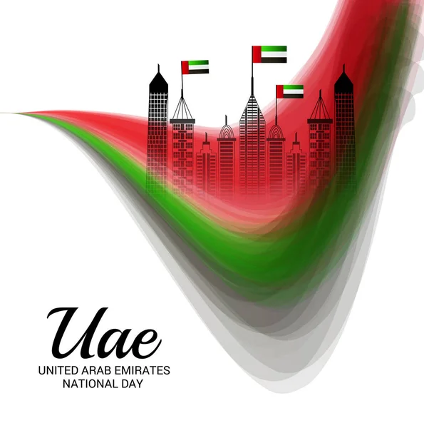 Vector Illustration Background Uae Independence Day Inglés Día Nacional Los — Vector de stock