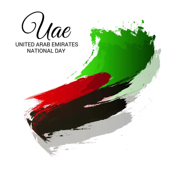 Vector Illustration Background Uae Independence Day Inglés Día Nacional Los — Vector de stock