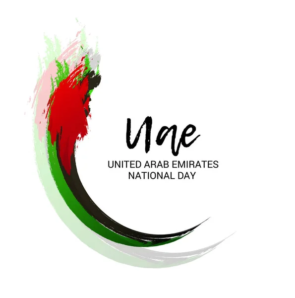 Vector Illustration Background Uae Independence Day Inglés Día Nacional Los — Vector de stock