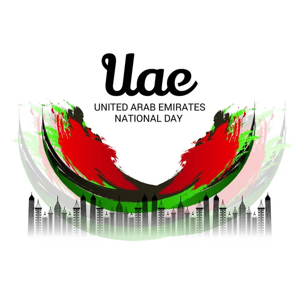 Vektorové Ilustrace Zázemí Pro Den Nezávislosti Spojených Arabských Emirátů Spojené — Stockový vektor