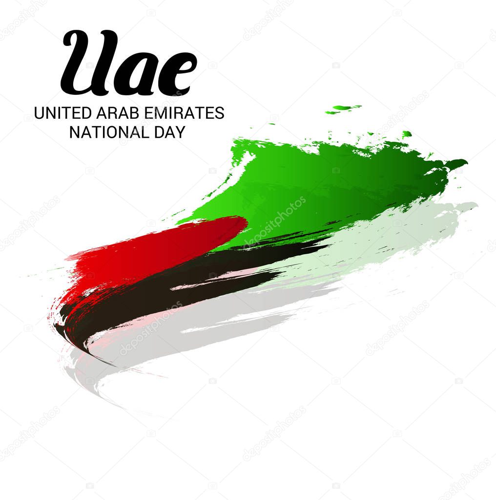 Vector illustration of a Background for UAE Independence Day. United Arab Emirates National Day.