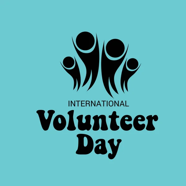 国际志愿人员日背景的矢量插图 — 图库矢量图片