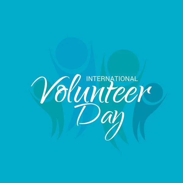 Vector Illustration Background International Volunteer Day — Stock Vector