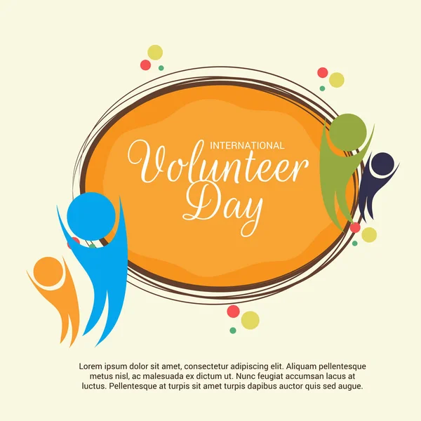 Vector Illustration Background International Volunteer Day — Stock Vector