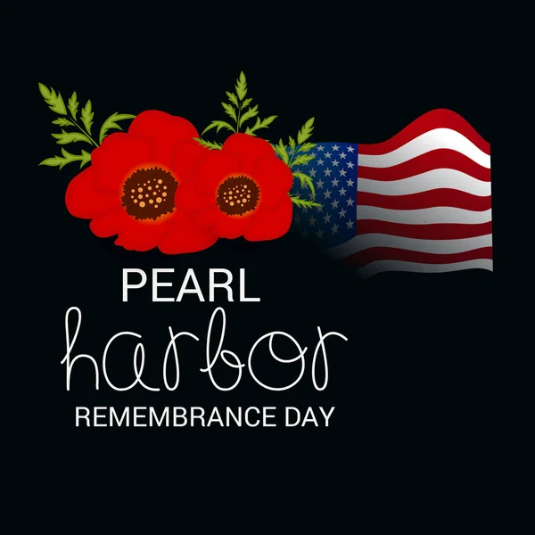 Ilustración Vectorial Fondo Para Día Del Recuerdo Pearl Harbor — Vector de stock