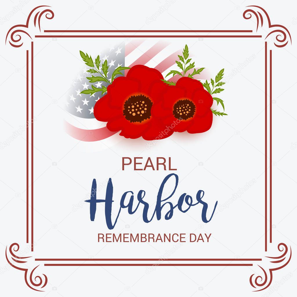 Vector illustration of a Background for Pearl Harbor Remembrance Day.