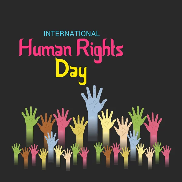Ilustración Vectorial Antecedentes Para Día Internacional Los Derechos Humanos — Vector de stock