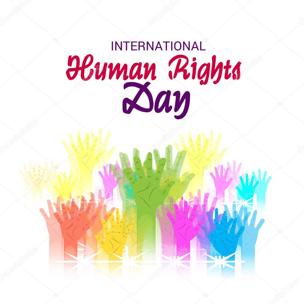 Vector illustration of a Background for International Human Rights Day.