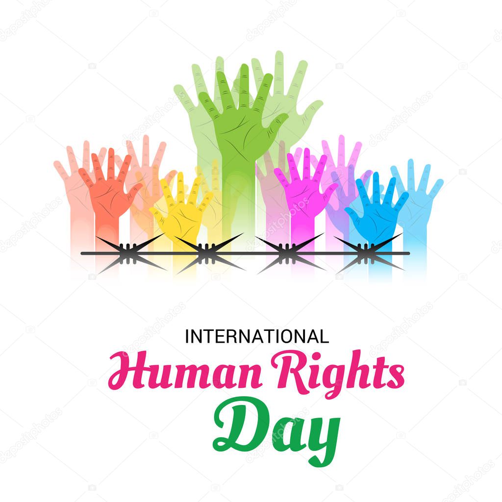 Vector illustration of a Background for International Human Rights Day.