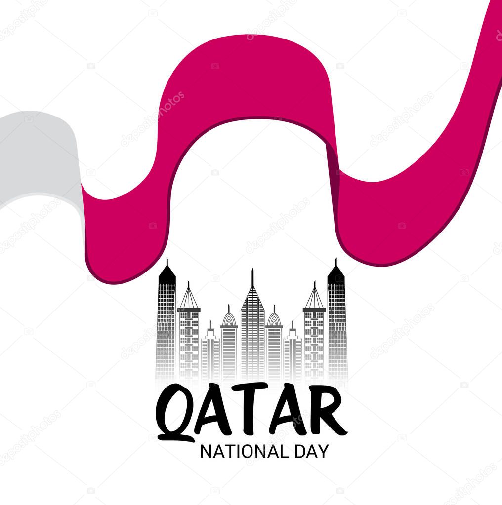 Vector illustration of a Background for Qatar National Day.