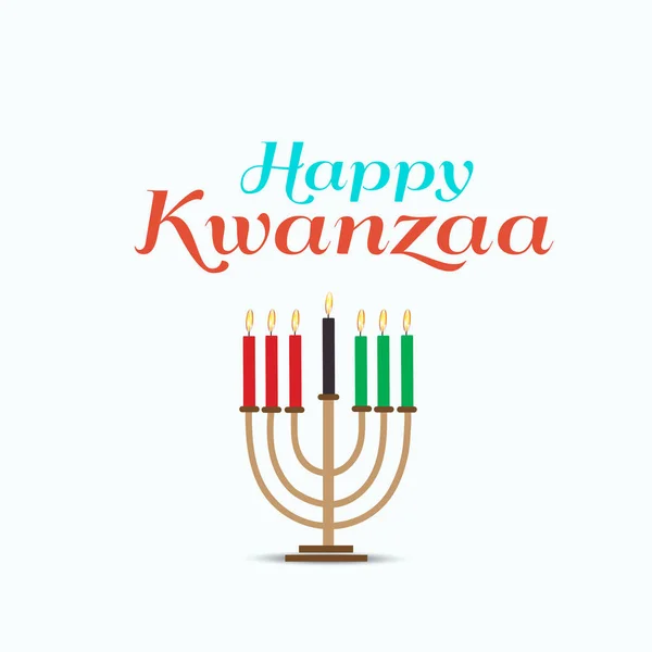 Vector Illustration Background Kwanzaa Traditional Colored Candles Representing Seven Principles — Stock Vector