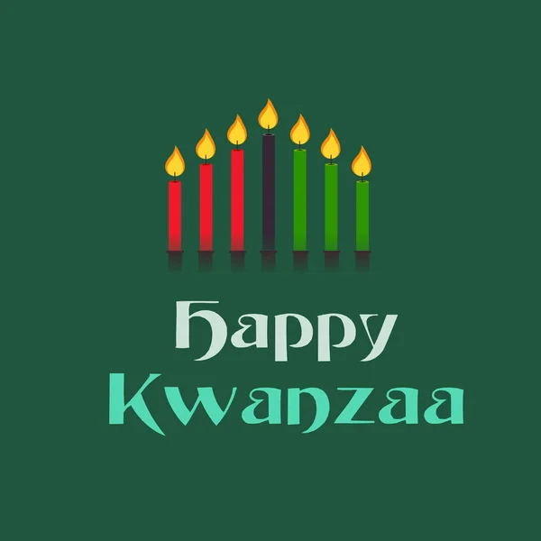 Illustration Vectorielle Fond Pour Kwanzaa Avec Des Bougies Colorées Traditionnelles — Image vectorielle