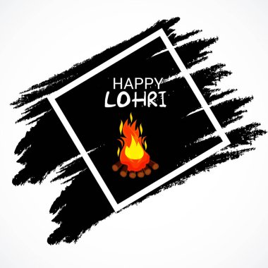 Punjabi Festivali için Mutlu Lohri tatil şablonu için bir arkaplan illüstrasyonu.