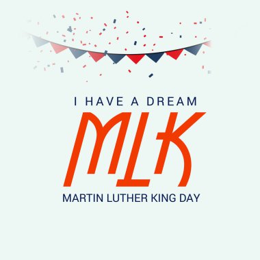 Martin Luther King günü için bir arka plan vektör çizim. 