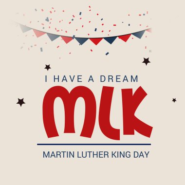 Martin Luther King günü için bir arka plan vektör çizim. 
