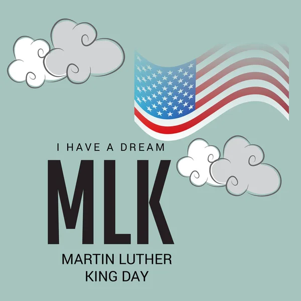 Vectorillustratie Van Een Achtergrond Voor Martin Luther King Day — Stockvector