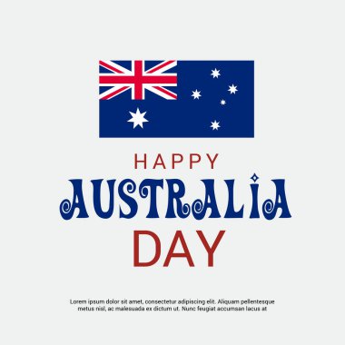 Happy Avustralya günü için bir arka plan vektör çizim.