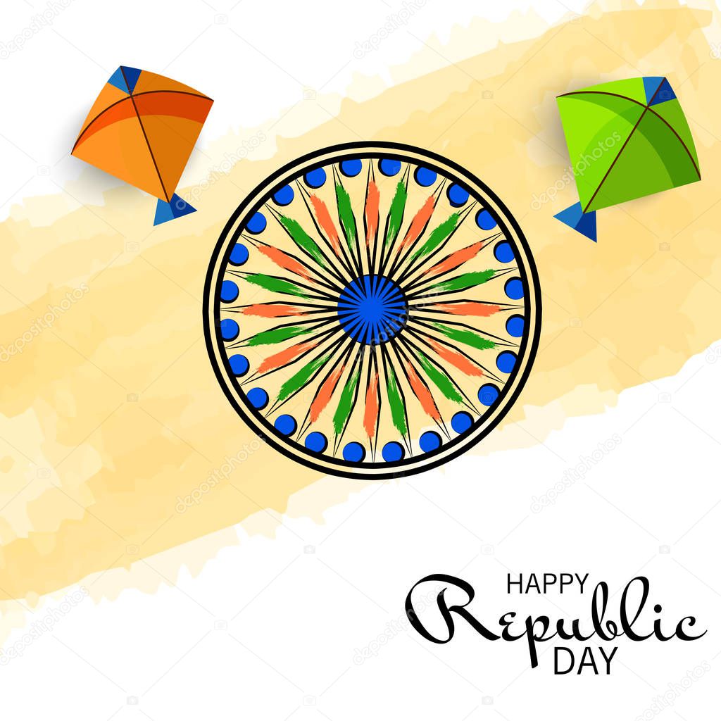 Vector illustration of a Background for Indian Republic day concept.