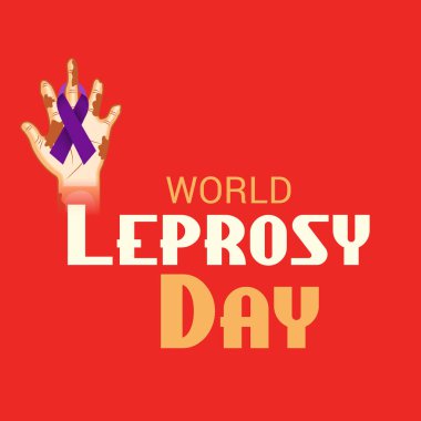 Dünya Cüzzam Günü için bir arka plan vektör çizim.