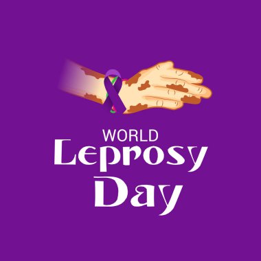 Dünya Cüzzam Günü için bir arka plan vektör çizim.