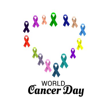 Dünya Kanser Günü (4 Şubat) Farkındalık Kurdelesi.