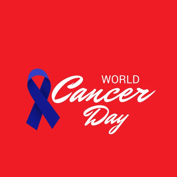 Background World Cancer Day Awareness Ribbon — 스톡 벡터