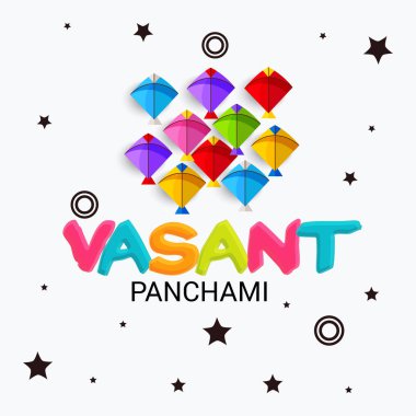 Bir arka plan/Banner vektör çizim Vasant Panchami için.