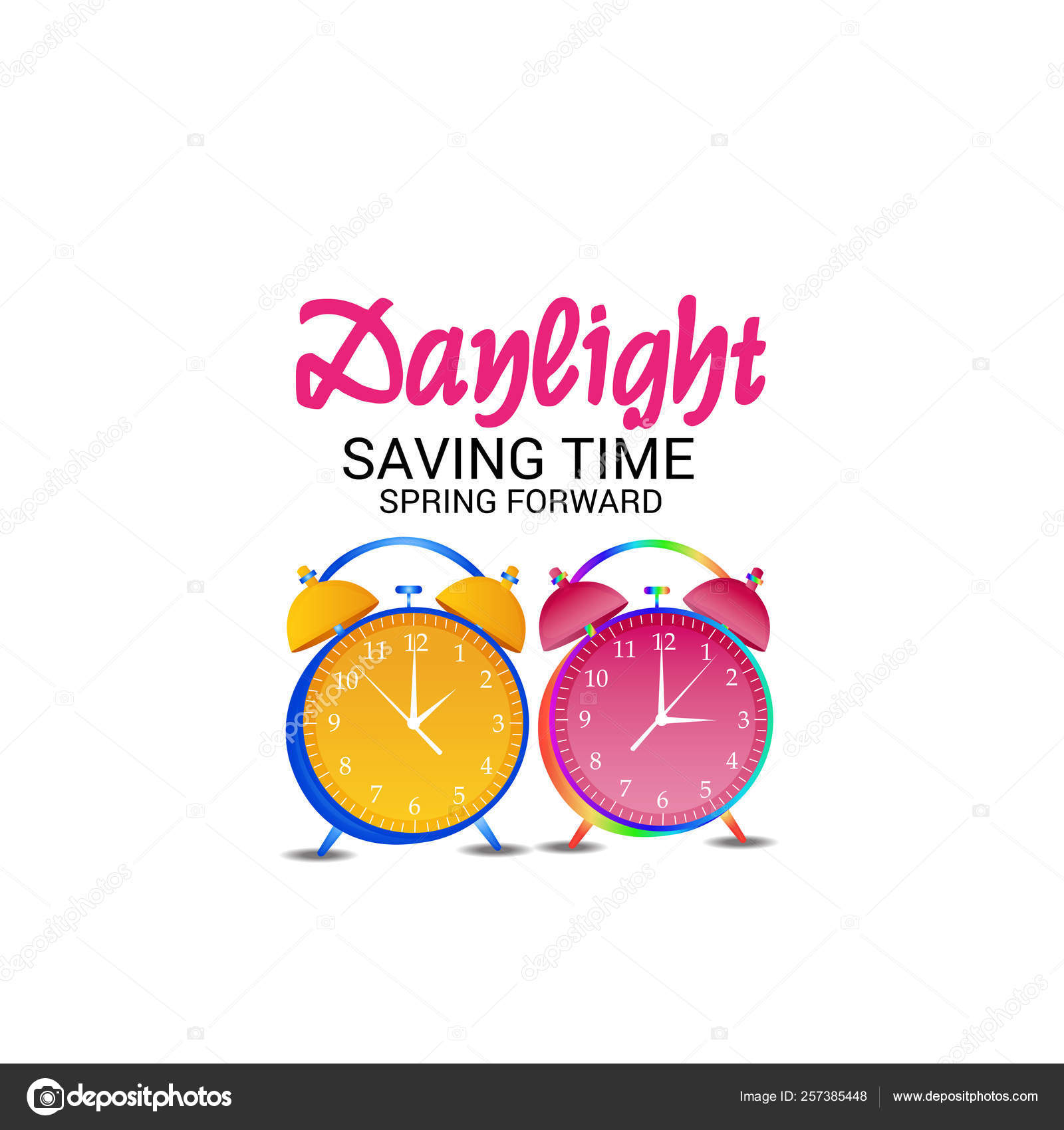 Change the clock to summer time. 26466667 Vector Art at Vecteezy