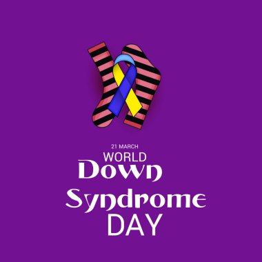 Dünya Down sendromu günü için bir arka plan vektör çizim.