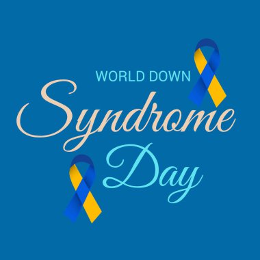 Dünya Down sendromu günü için bir arka plan vektör çizim.