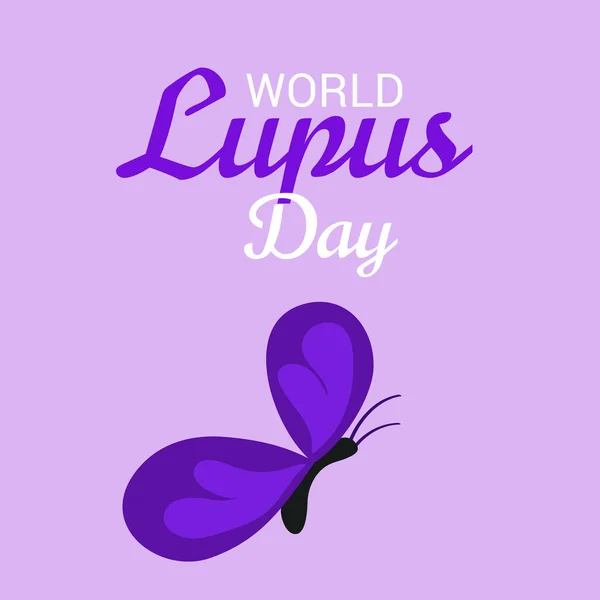 Vector Illustratie Van Een Achtergrond Voor World Lupus Day — Stockvector